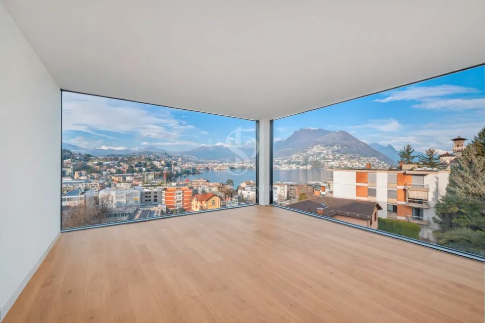 Appartement en attique avec vue sur le lac et la ville