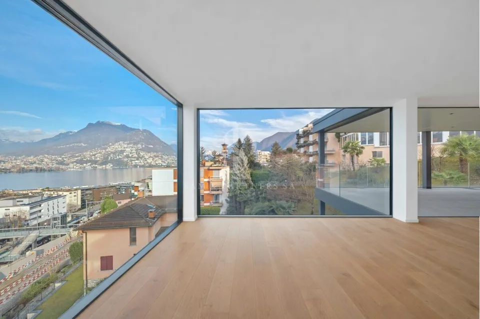 Appartement en attique avec vue sur le lac et la ville