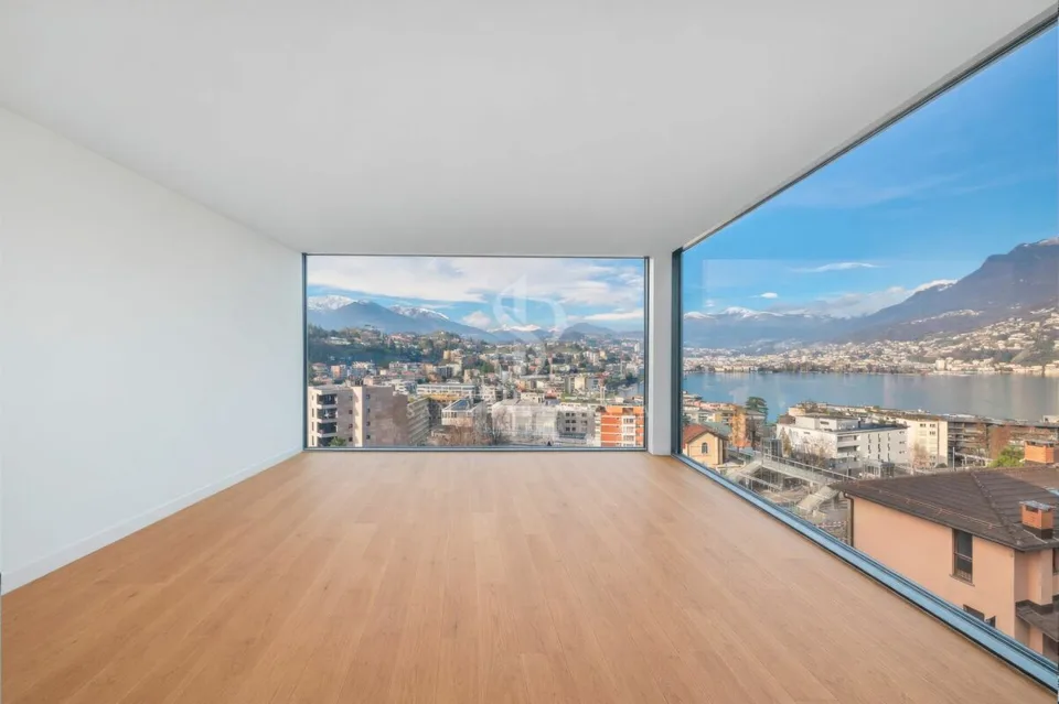 Appartement en attique avec vue sur le lac et la ville