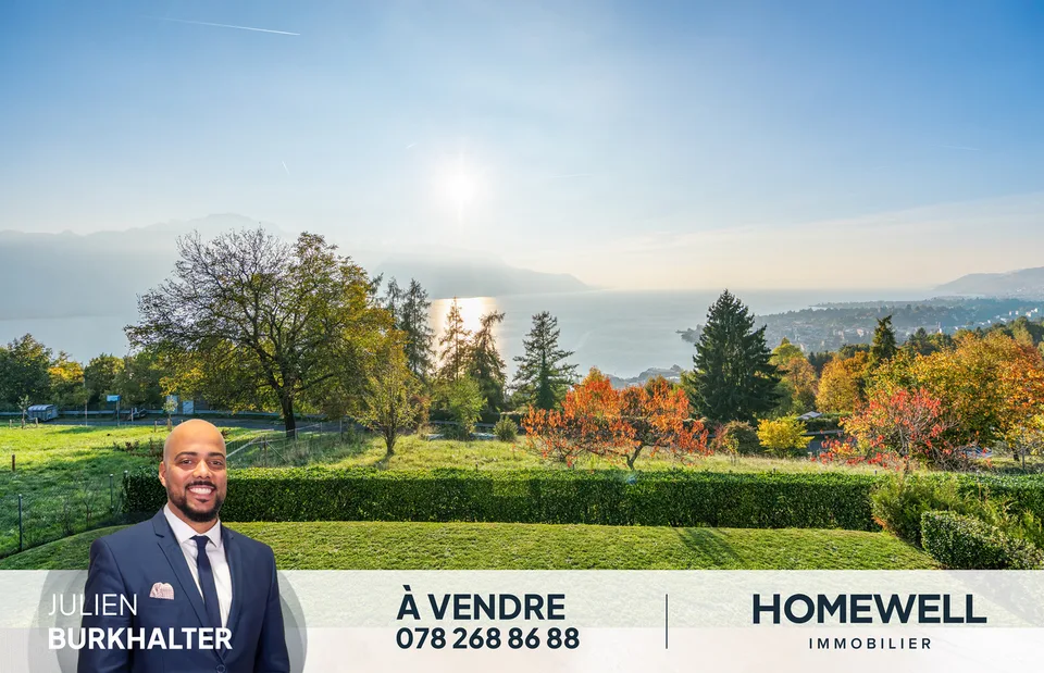 Appartement spacieux et lumineux avec vue imprenable sur le lac Léman
