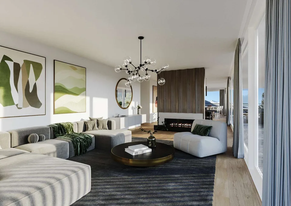 Appartement attique de luxe neuf en centre-ville