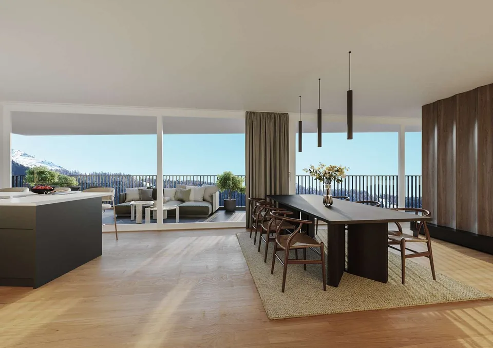 Appartement attique de luxe neuf en centre-ville