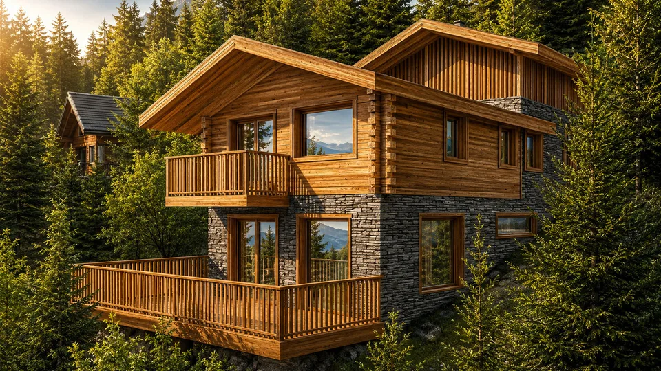 Superbe Chalet sur plan dans un écrin de verdure