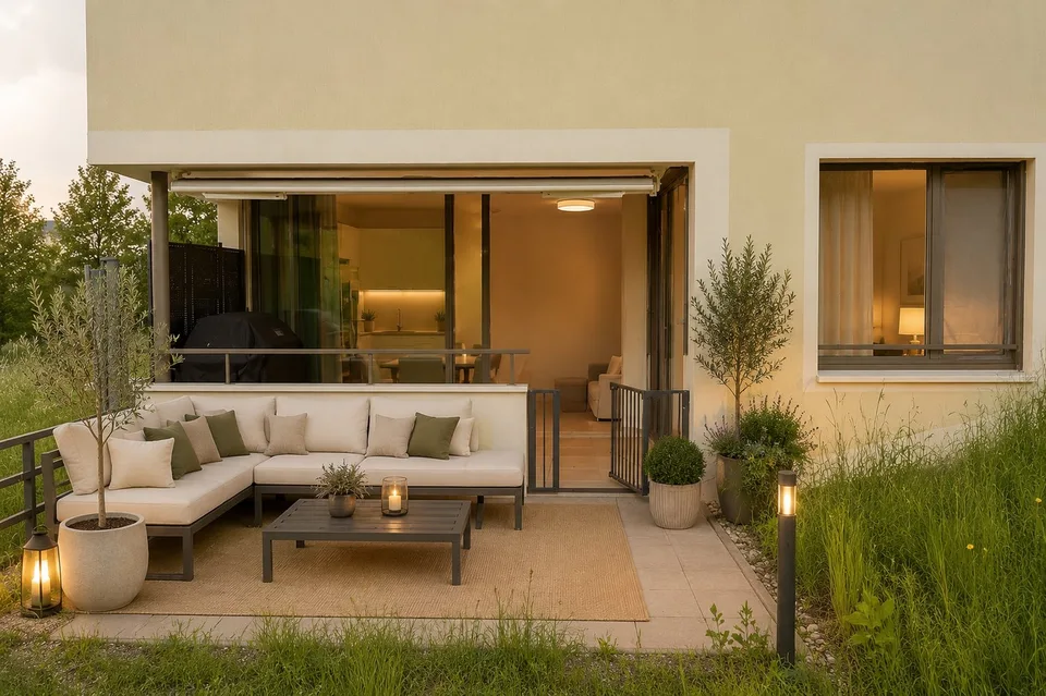 Modern 3.5-room garden apartment with evening sun and large outdoor area – photo 14 of 14