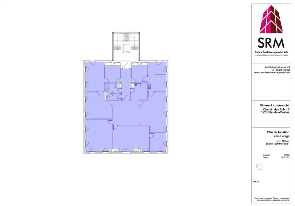 290m2 de bureaux au 2ème étage du CTN 16 à Plan-les-Ouates