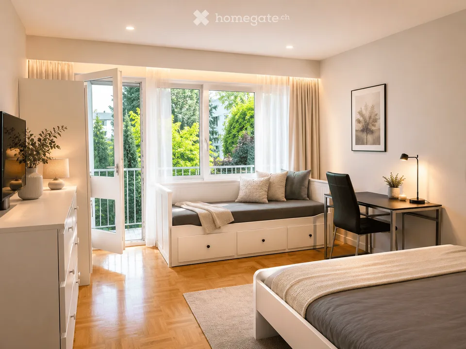 Appartamento di 3,5 locali pronto per essere occupato con balcone spazioso vicino a Spalentor, centro città di Basilea