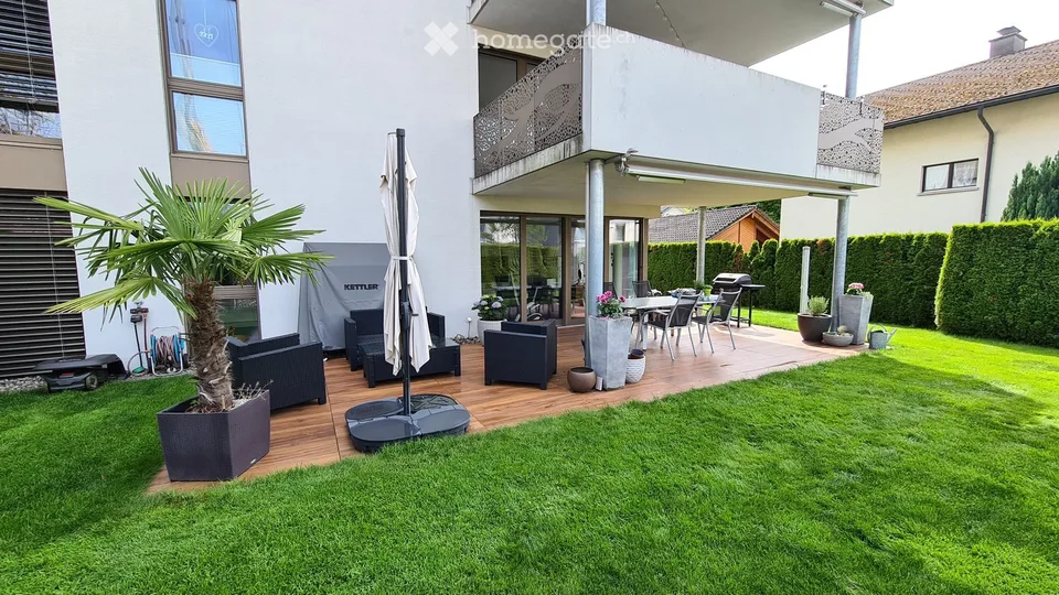 Appartement de jardin lumineux 4.5 pièces à Tuggen en propriété