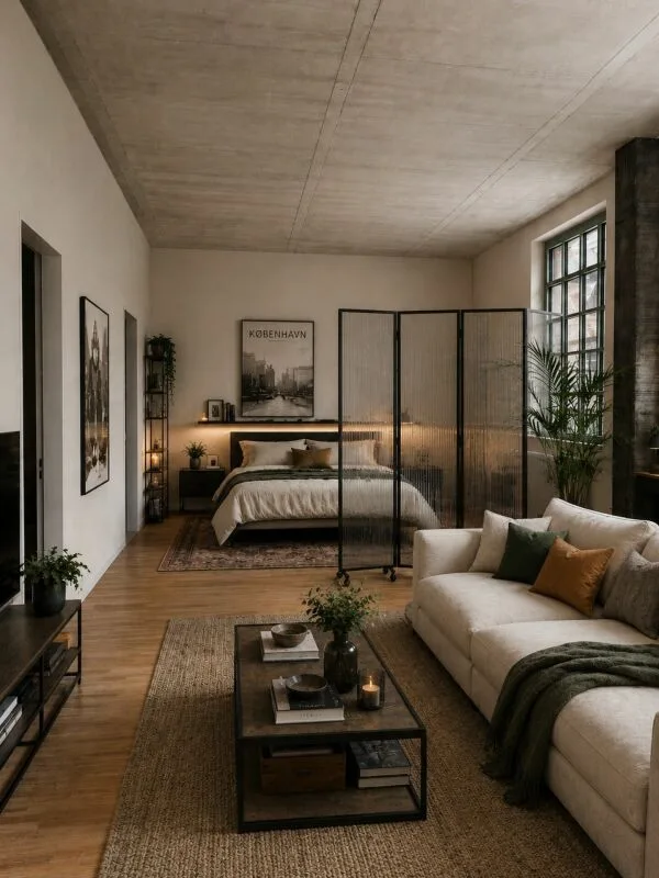 Appartement loft unique avec fenêtres en arc et terrasse sur le toit