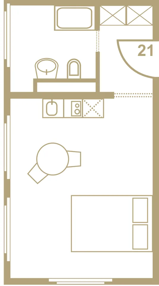 Möblierte 1-Zimmer-Wohnung mit Service - Basel Messe – Foto 5 von 6