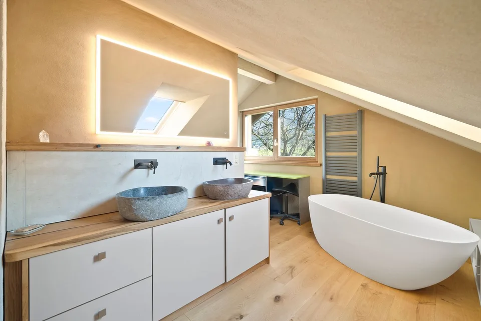 Casa indipendente con 3 camere da letto con vista sulla natura a Lachen in affitto