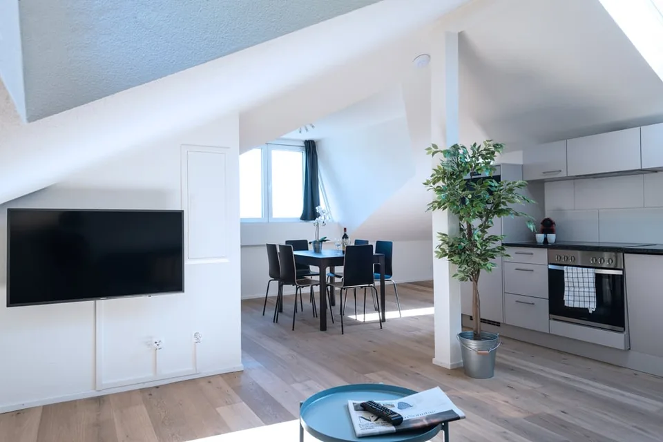 Helle 3 Zimmer Dachwohnung mit Aussicht in Zürich Wiedikon