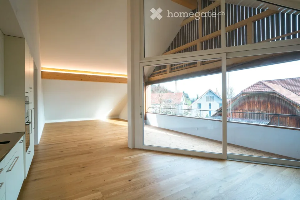 4.5-room attic apartment in Gerzensee with a far-reaching view