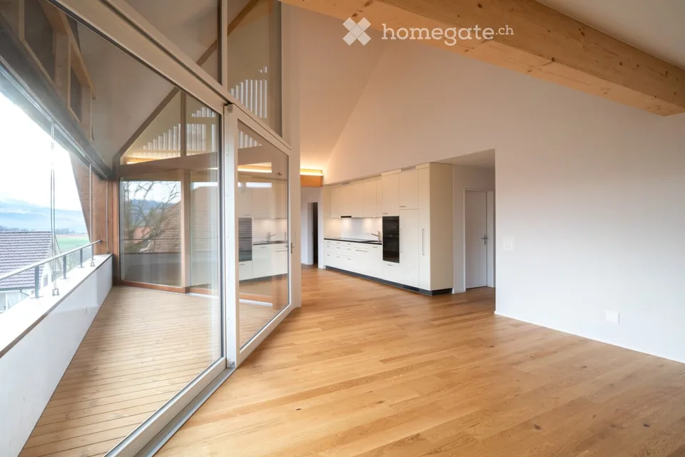 4.5-Zimmer-Dachwohnung in Gerzensee mit Weitblick