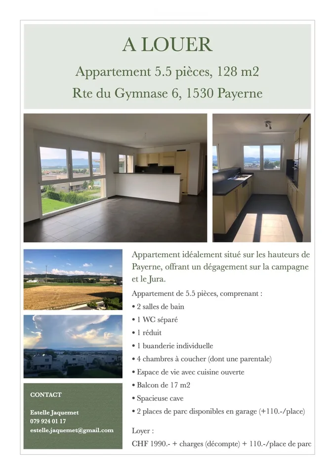 Geräumige 5,5-Zimmer-Wohnung mit großem Balkon und Aussicht