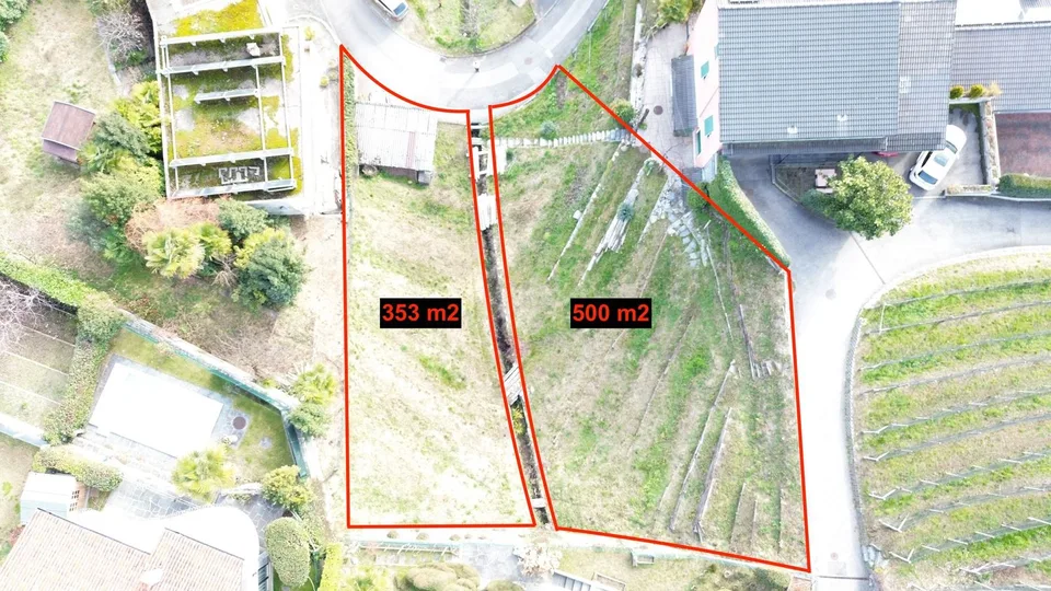 Terreno edificabile con progetto approvato e vista lago a Gordola
