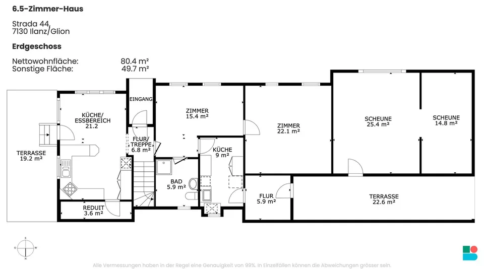 Casa di 6,5 locali con dependance a Ilanz/Glion – foto 9 di 10