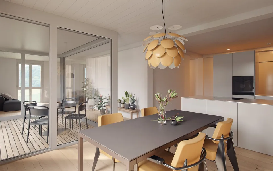 Nouveau bâtiment "Underi Au" Wichtrach 2,5 pièces appartement en attique