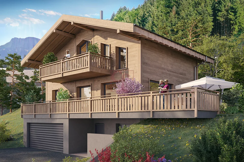 Magnifique chalet sur plan à Jaun