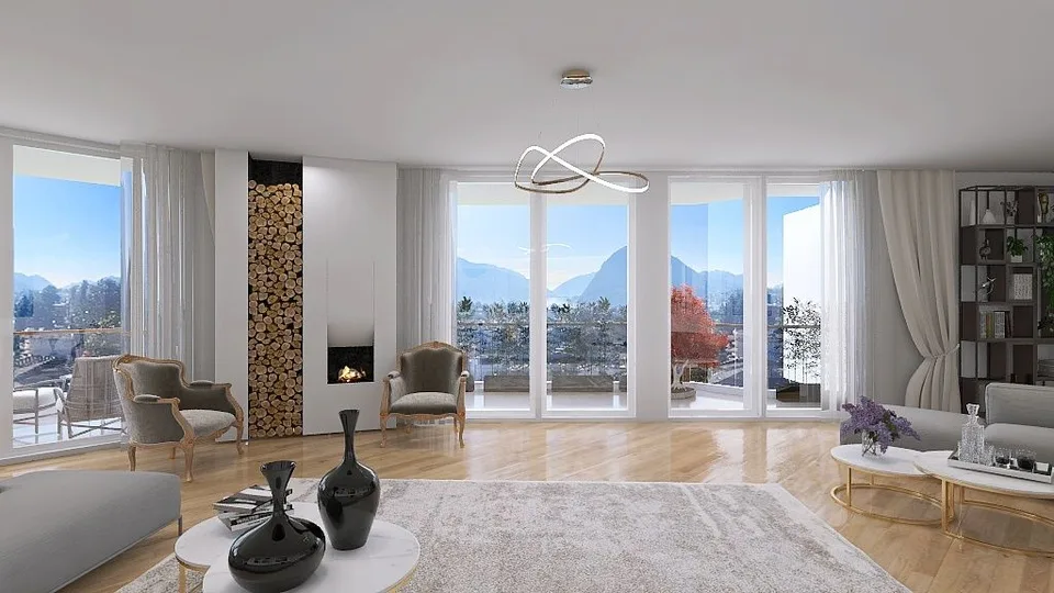 Attic with Terrace and Lake View