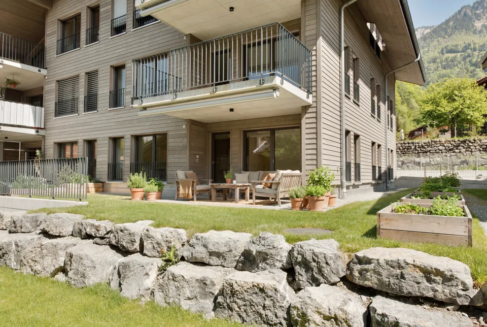 Appartement terrasse neuf avec vue sur les montagnes
