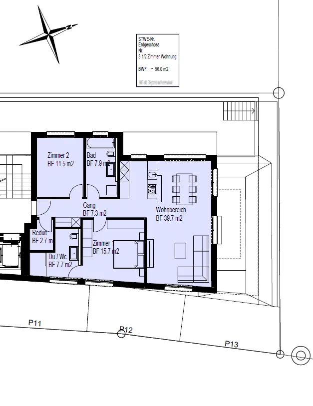Exklusiver Neubau: 3.5 Zimmer- Gartenwohnung