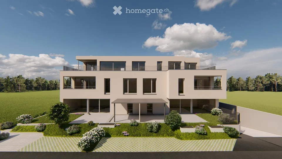 Moderne 4.5-Zimmer-Neubau-Wohnung mit Gartensitzplatz und Garage in Niederrohrdorf
