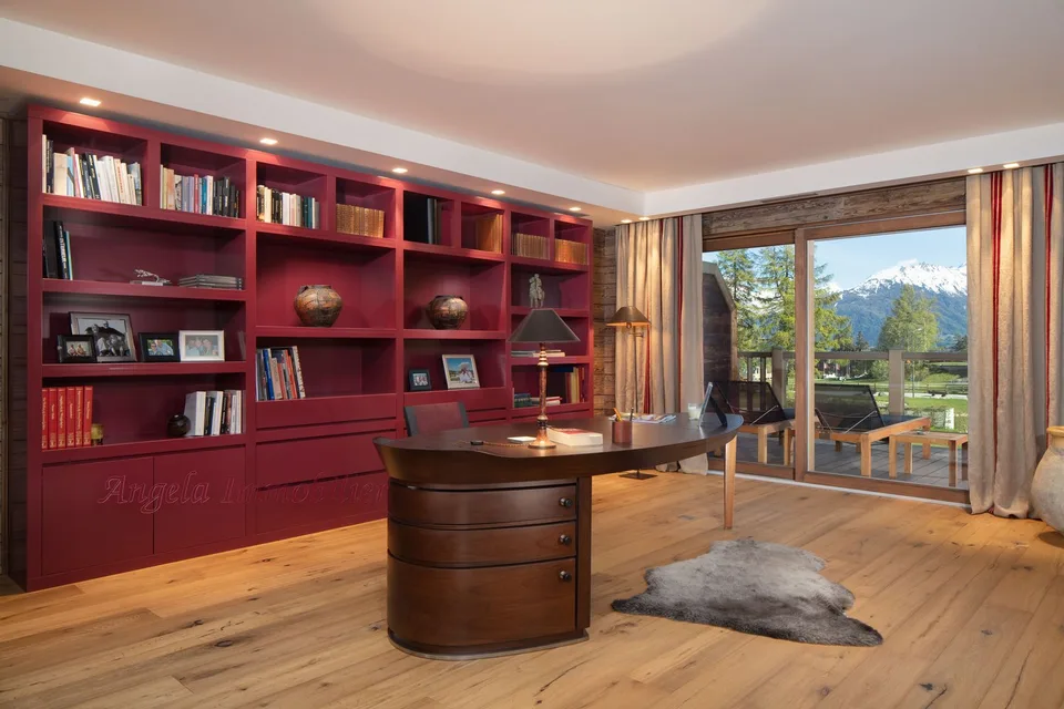 Stunning 4.5-Room Alpine Apartment with Pool & Panoramic Views in Lens