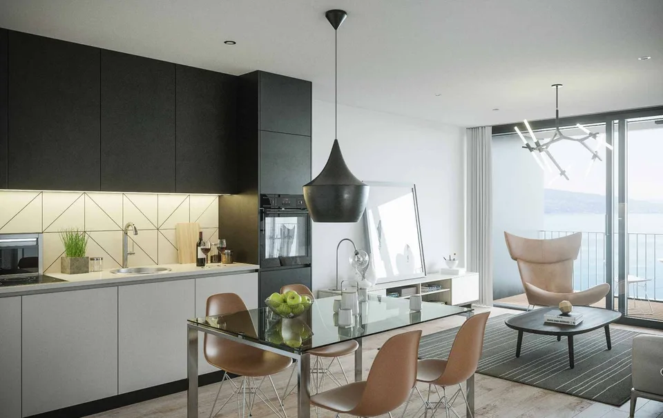 Neue 3.5-Zimmer-Wohnung im 4. Stock mit Balkon in Chexbres zum Verkauf – Foto 6 von 13