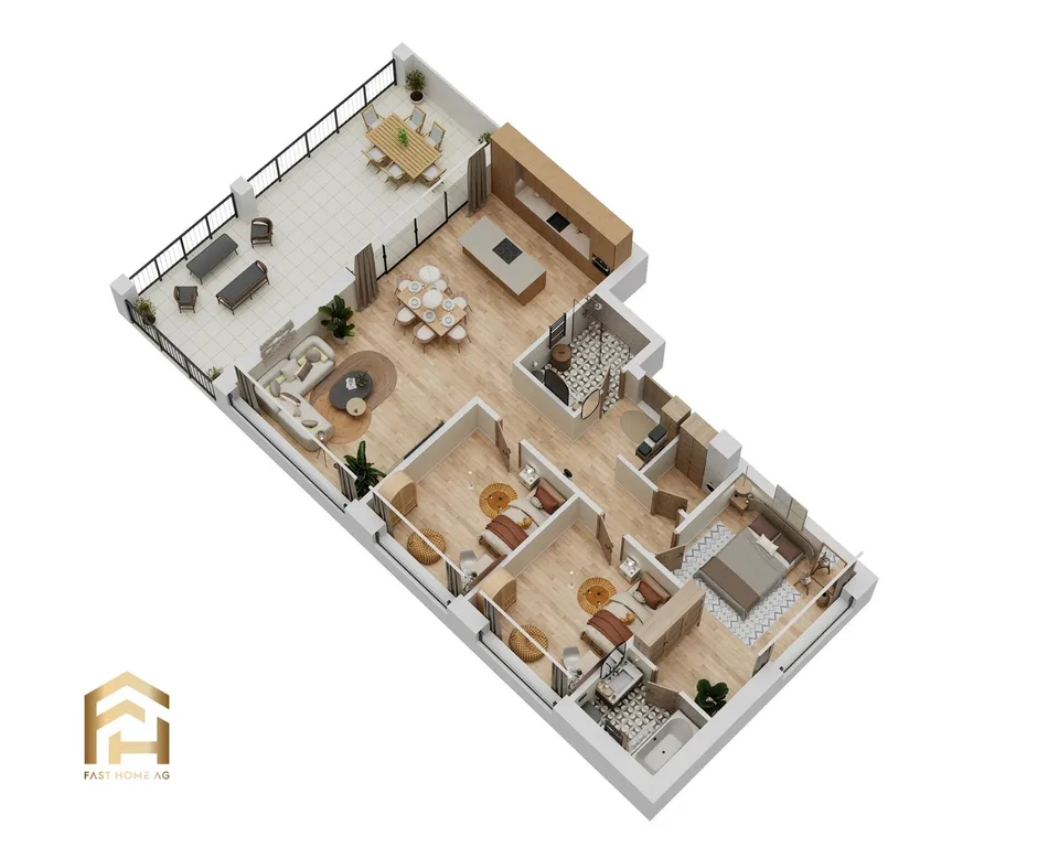 Appartement de 4,5 pièces situé de manière attrayante au rez-de-chaussée ouest – photo 6 sur 12
