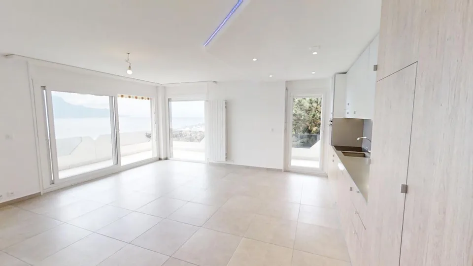 Bello appartamento di 3.5 locali con vista impareggiabile sul lago di Ginevra a Montreux