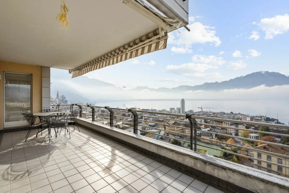 Prächtige Wohnung in Montreux mit atemberaubendem Blick auf den See und die Alpen
