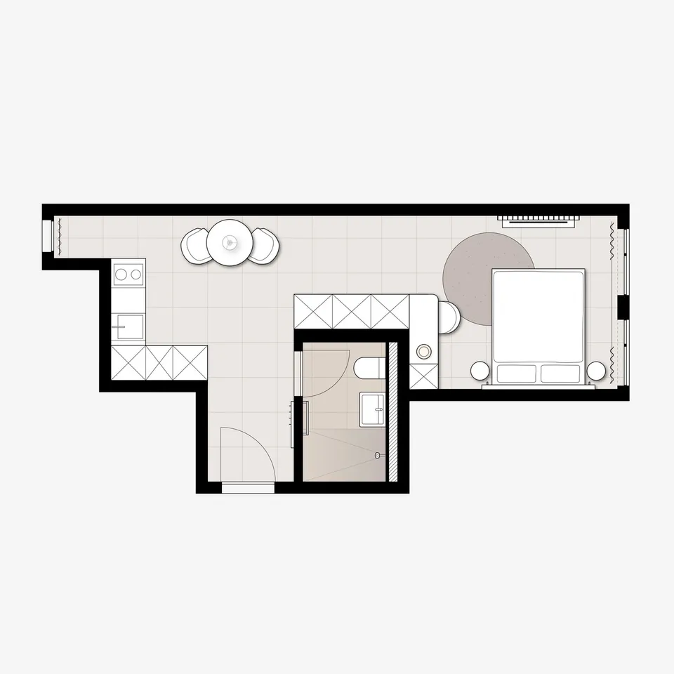 Studio Superior Apartment möbliert in Zürich - Zentral in der Stadt wohnen – ab 01.04.2026