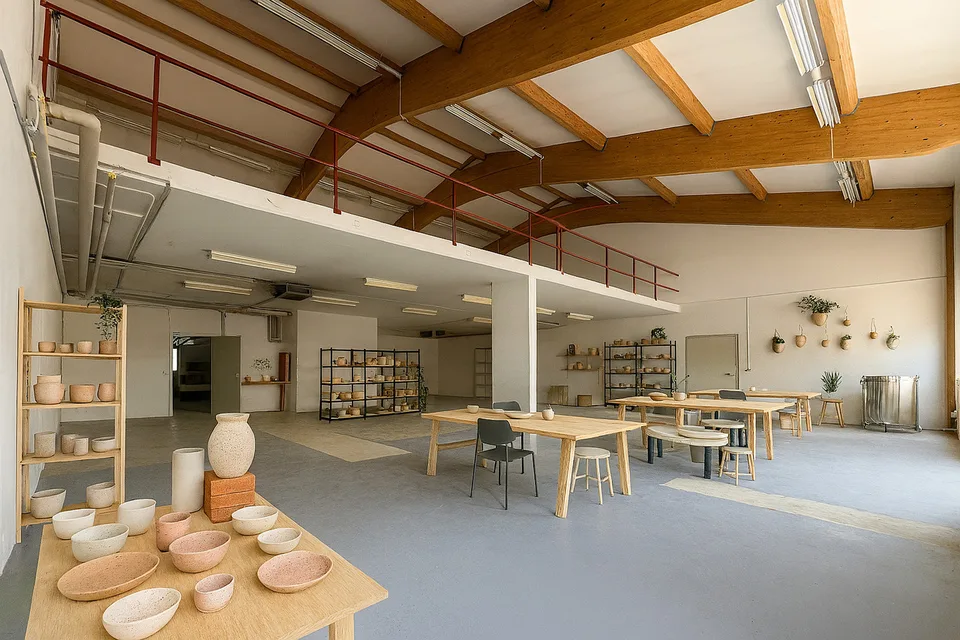 Ampio locale artigianale su 2 livelli