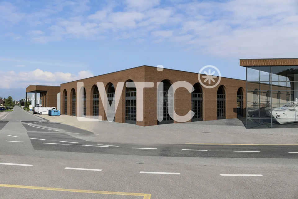 Laboratori, magazzini di 4600 m2, divisibili da 500 m2, in affitto a Yvonand