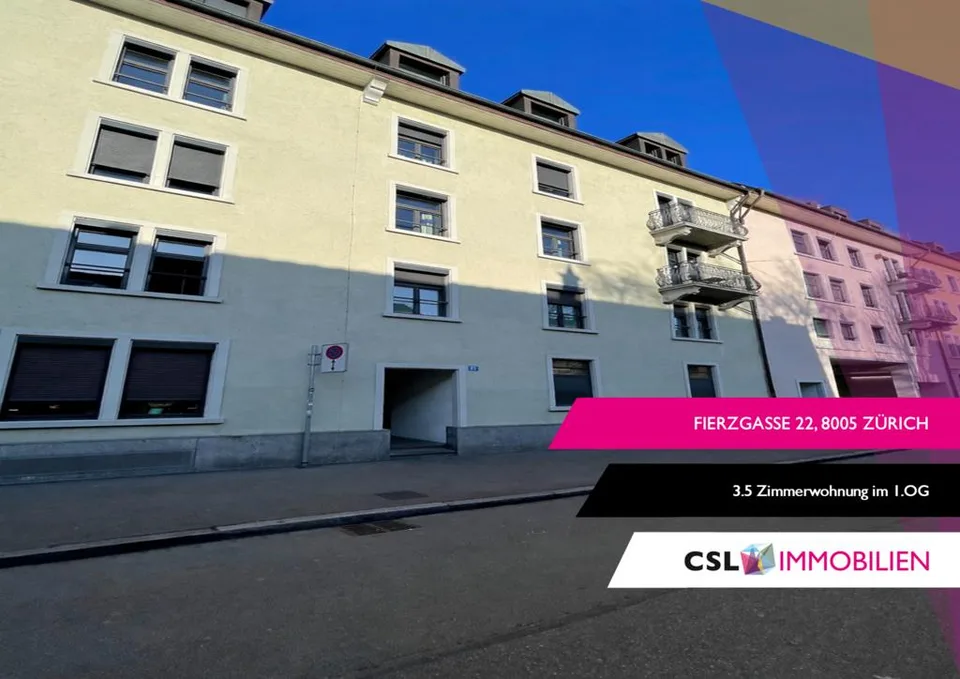 Zentral liegende 3.5-Zimmer-Wohnung am Limmatplatz