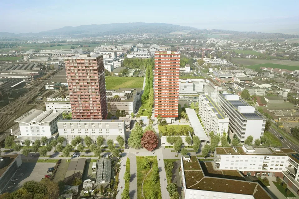 Travailler avec une vue d'ensemble : espaces de bureau/commerciaux à partir de 134m² dans le penthouse Zwhatt – photo 10 sur 12