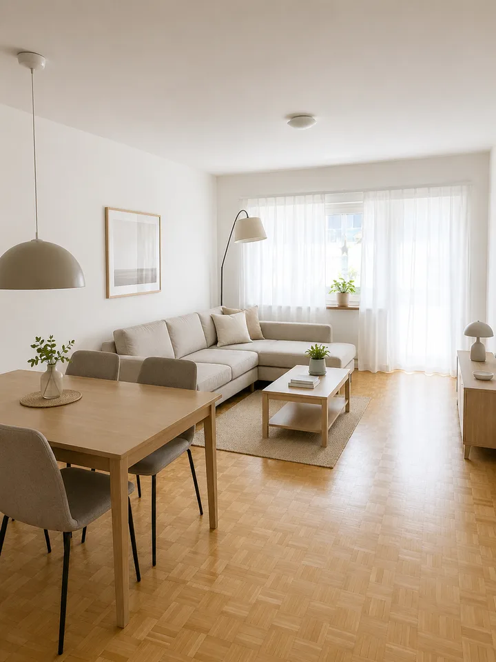 Klassisch geschnittene 3.5-Zimmerwohnung aus den 1960er-Jahren mit grosszügigem Wohnzimmer