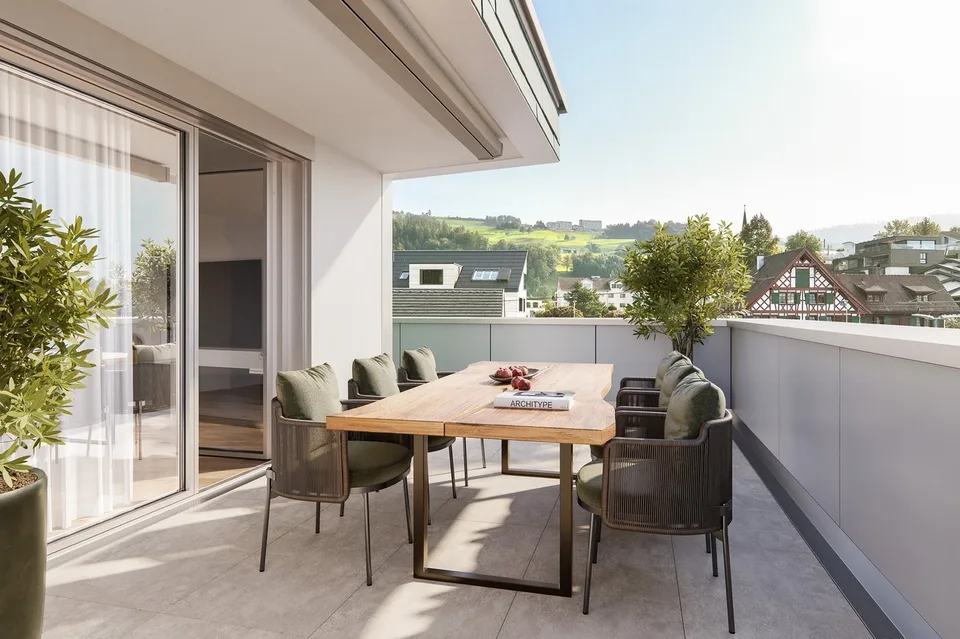 Moderne 3.5-Zimmer-Attikawohnung mit Terasse in Wilen bei Wollerau