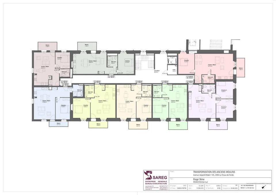 Wohnung mit 2.5 Zimmern und Balkon