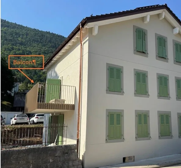 Wohnung mit 3.5 Zimmern renoviert mit Balkon in Vallorbe
