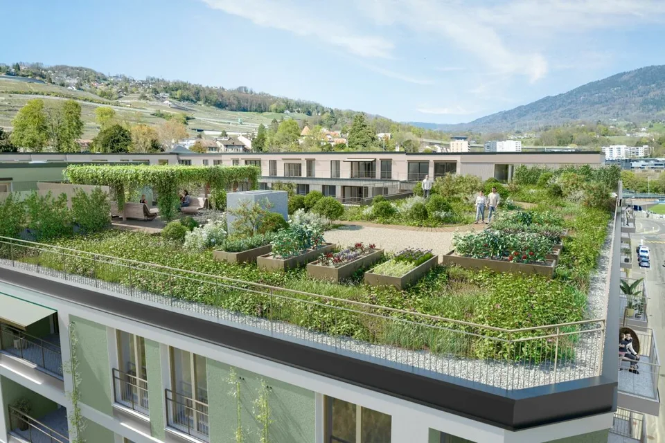 Ampio attico traversante di 4.5 locali con terrazze di 38.5 m²
