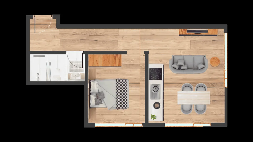 Dom 4545 - Own your exclusive hotel studio or hotel suite in Saas-Fee - operated by Dorint Hotels & Resorts. 2.5 rooms 111