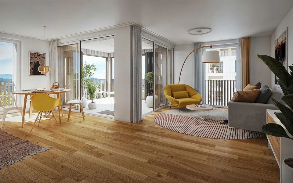 4,5 Zimmer mit 99 m² Terrasse: der Außenraum, von dem Sie träumen