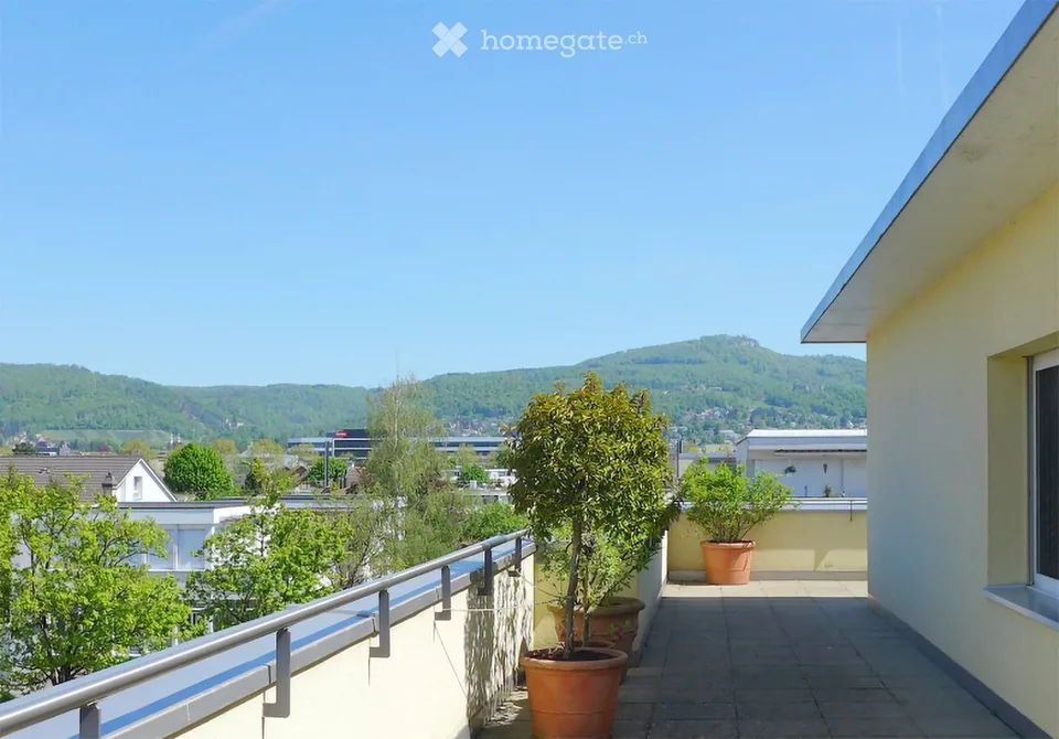 helle Attikawohnung - grosse, dreiseitige Dachterrasse
