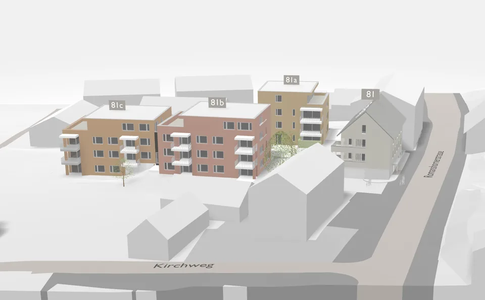 Progetto di costruzione nuova Kuriba, Romanshornerstrasse 81, 8280 Kreuzlingen, 19 appartamenti in proprietà