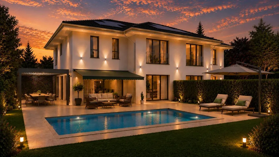 Progetto contemporaneo Lot B in un insieme di due ville a schiera