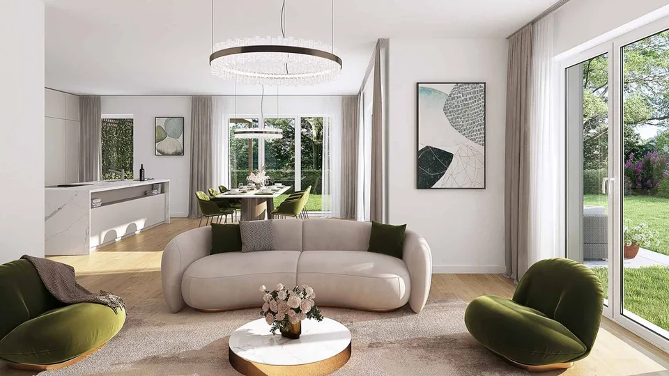 Progetto contemporaneo Lot B in un insieme di due ville a schiera