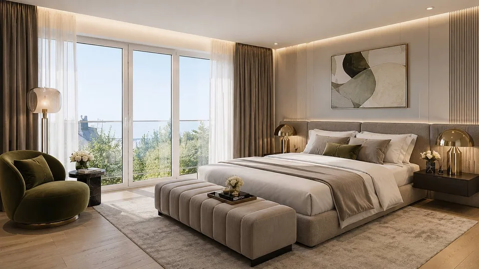 Progetto contemporaneo Lot B in un insieme di due ville a schiera