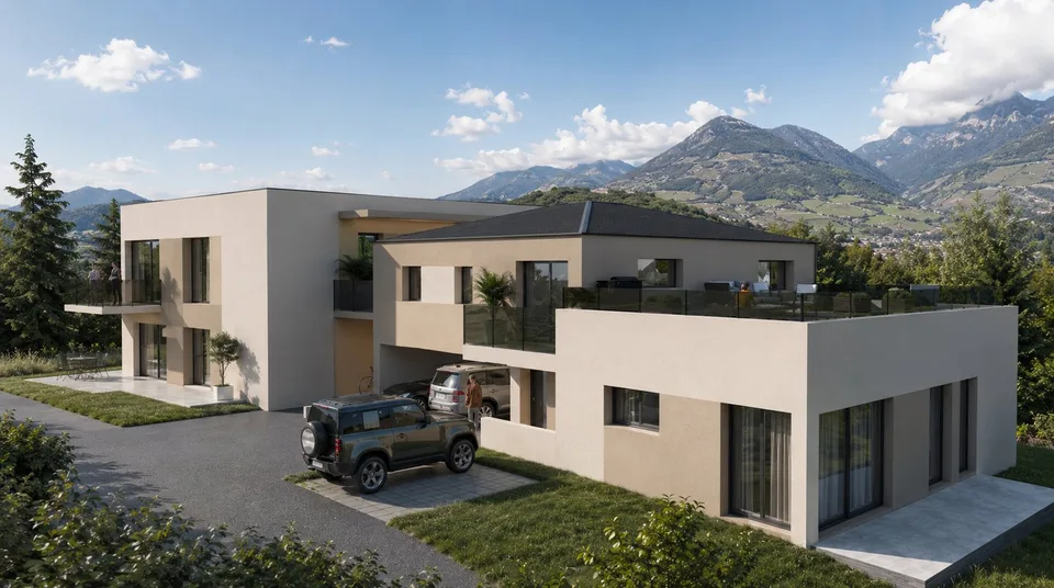 Appartement neuf de 3.5 pièces à Bramois – Accessible et lumineux
