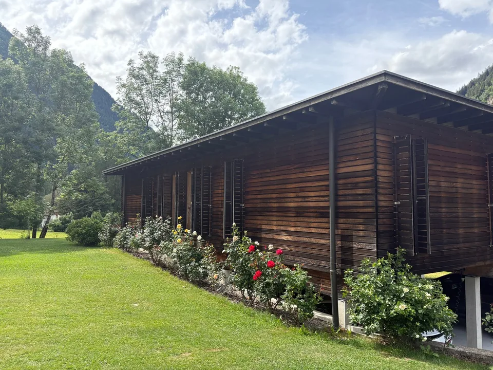 Design-Holzhaus im Grünen